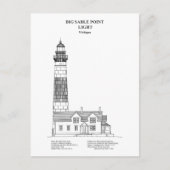Big Sable Point Lighthouse - Michigan - BD Postkarte (Vorderseite)