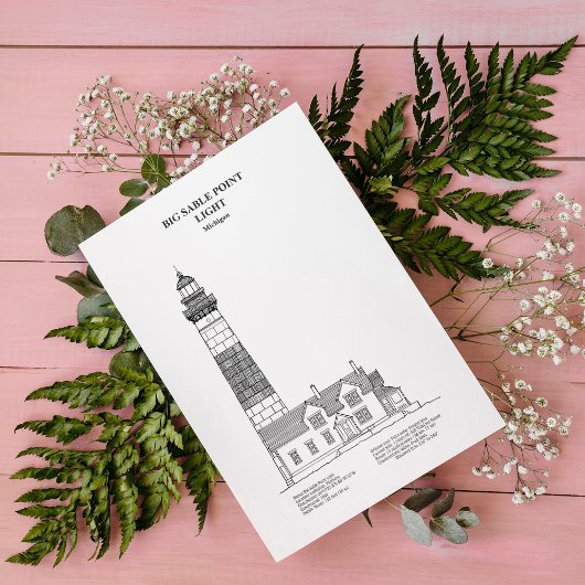 Big Sable Point Lighthouse - Michigan - BD Postkarte
