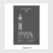 Big Sable Point Lighthouse - Michigan - PD Aufkleber (Blatt)