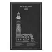 Big Sable Point Lighthouse - Michigan - PD Fotodruck (Vorne)