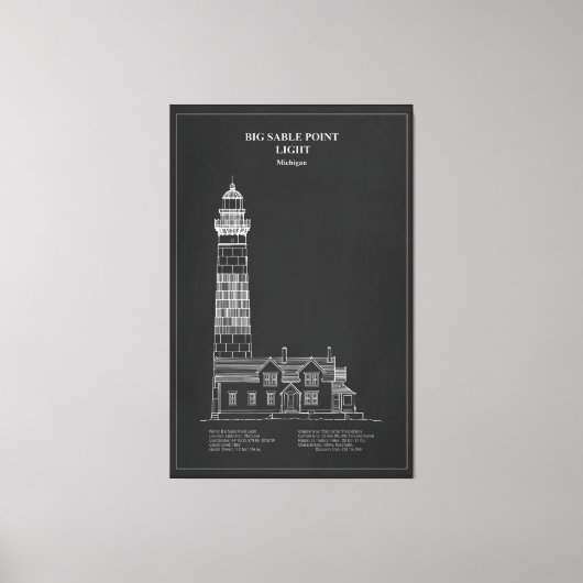 Big Sable Point Lighthouse - Michigan - PD Leinwanddruck (Vorderseite)