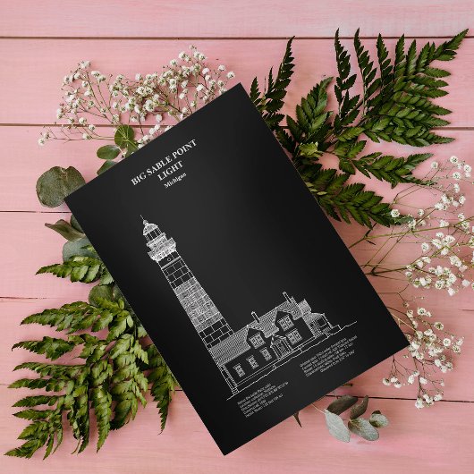 Big Sable Point Lighthouse - Michigan - PD Postkarte