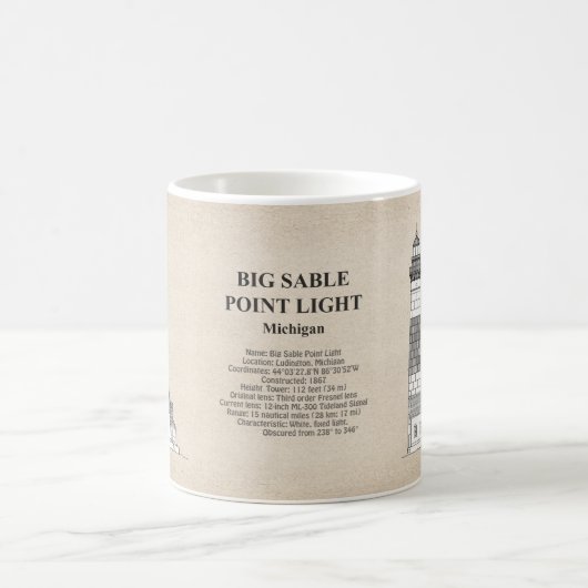 Big Sable Point Lighthouse - Michigan - SBD Kaffeetasse (Mittel)