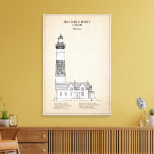 Big Sable Point Lighthouse - Michigan - SBD Leinwanddruck (Insitu (Wohnzimmer))