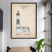 Big Sable Point Lighthouse - Michigan - SBD Leinwanddruck