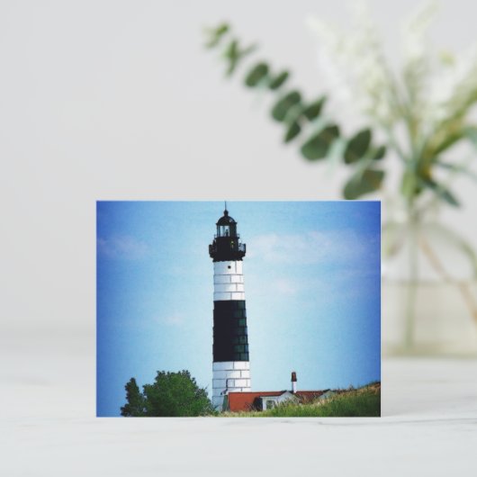 Big Sable Point Lighthouse Postkarte (Stehend Vorderseite)