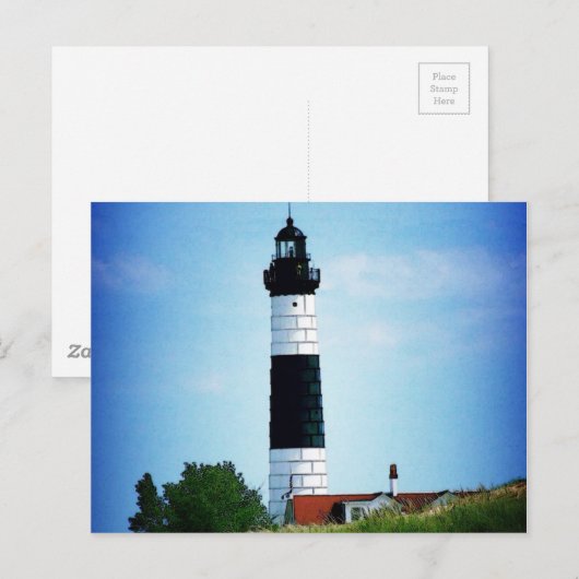 Big Sable Point Lighthouse Postkarte (Vorne/Hinten)