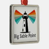 Big Sable Point Lighthouse Regenbogen Ornament Aus Metall (Rechts)
