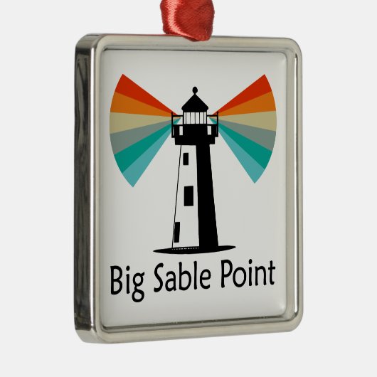Big Sable Point Lighthouse Regenbogen Ornament Aus Metall (Rechts)