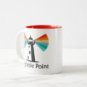 Big Sable Point Lighthouse Regenbogen Zweifarbige Tasse (Vorderseite Links)