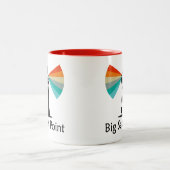 Big Sable Point Lighthouse Regenbogen Zweifarbige Tasse (Mittel)