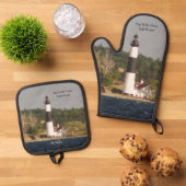 Big Sable Point Lighthouse Wasser Ofenhandschuh & Topflappen-Set (Oben Unten)
