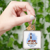 Big Sable Point Lighthouse Watercolor - Michigan Schlüsselanhänger