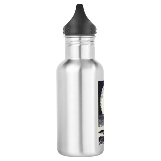 Big Sable Point Michigan Lighthouse Moon Edelstahlflasche (Links)