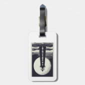 Big Sable Point Michigan Lighthouse Moon Gepäckanhänger (Rückseite vertikal)