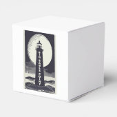Big Sable Point Michigan Lighthouse Moon Geschenkschachtel (Rückseite)