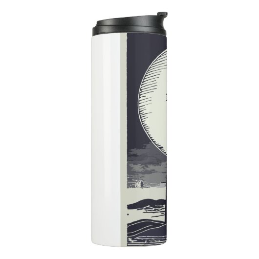 Big Sable Point Michigan Lighthouse Moon Thermosbecher (Nach links gedreht)