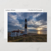 Big Sable Point Spring Sunset Postkarte (Vorne/Hinten)