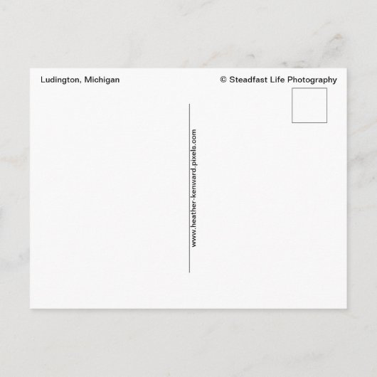 Big Sable Point Spring Sunset Postkarte (Rückseite)