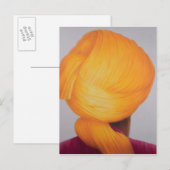 Big Saffron Turban Postkarte (Vorne/Hinten)