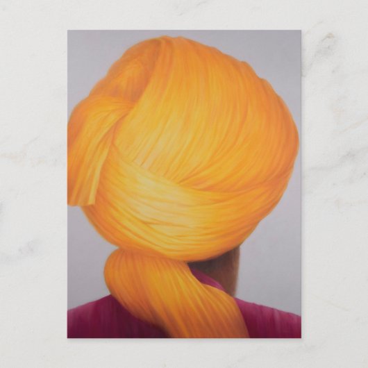 Big Saffron Turban Postkarte (Vorderseite)