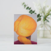 Big Saffron Turban Postkarte (Stehend Vorderseite)