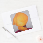 Big Saffron Turban Quadratischer Aufkleber (Umschlag)