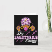 Big Sagittarius Energy Afro Girl With Purple Camou Karte (Vorderseite)
