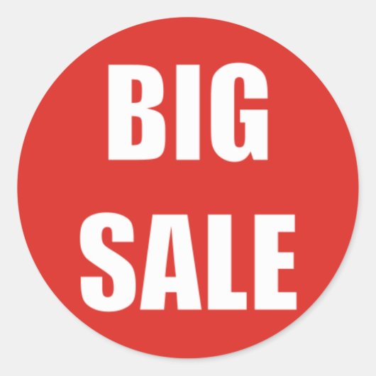BIG SALE Discount Aufkleber (Vorderseite)