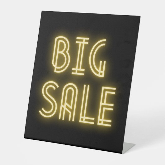 Big Sale Neon Sign Pedestal Schild (Vorderseite)