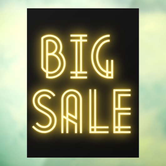 Big Sale Neon Sign Window Fensteraufkleber (Blatt 3)