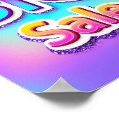 Big Sale Skriptende Ende der Saison Holograph Pink Poster (Ecke)