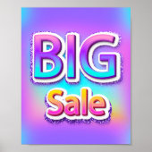 Big Sale Skriptende Ende der Saison Holograph Pink Poster (Vorne)