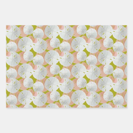 Big Sand Dollars Gemustert Flat Geschenkpapier Set (Vorderseite 2)