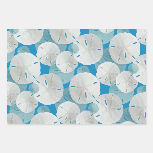 Big Sand Dollars Gemustert Flat Geschenkpapier Set (Vorderseite)