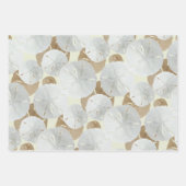 Big Sand Dollars Gemusterte flache Wrapping Paper  Geschenkpapier Set (Vorderseite 3)