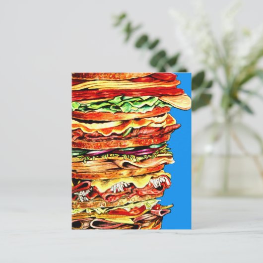 Big Sandwich Postkarte (Stehend Vorderseite)