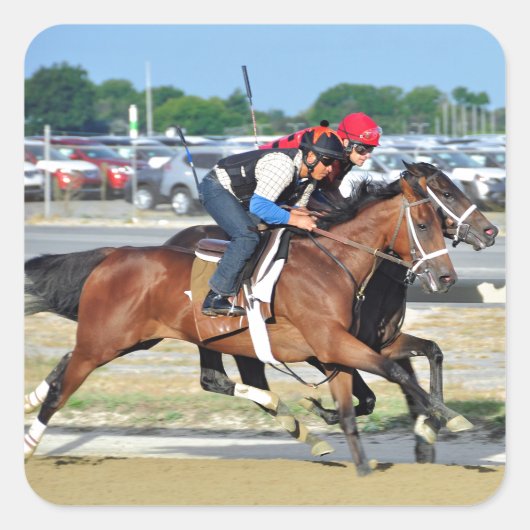 Big Sandy Workouts Quadratischer Aufkleber (Vorderseite)