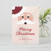 Big Santa Beard Flat Card Einladung (Stehend Vorderseite)