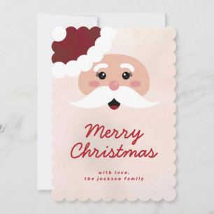 Big Santa Beard Flat Card Einladung