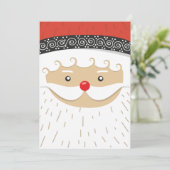 Big Santa Face Dirty Santa Gift Exchange Party Einladung (Stehend Vorderseite)