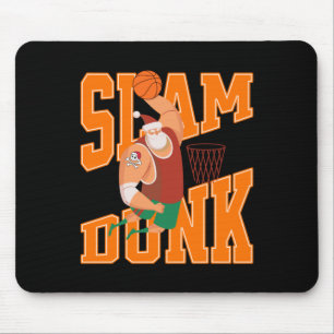 Big Santa Slam Dunk Basketball Weihnachten Mousepad