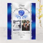 BIG Sapphire Personalized 65th Anniversary Card Karte (Gelbe Blume)