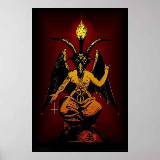 BIG Satanic Goat 24x36 Wall Art Poster (Vorne)