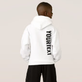 Big Schriftart Textvorlage Kids Boys beiderseitig Hoodie (Schwarz voll)