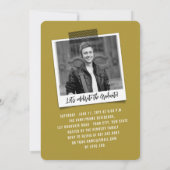 Big-Scribbles-Foto Moderne Graduierungspartei Einladung (Rückseite)