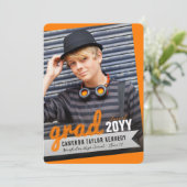 Big-Scribbles-Foto Moderne Graduierungspartei Einladung (Stehend Vorderseite)