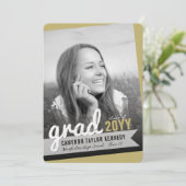 Big-Scribbles-Foto Moderne Graduierungspartei Einladung (Stehend Vorderseite)