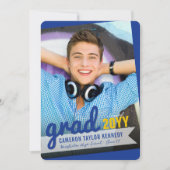 Big-Scribbles-Foto Moderne Graduierungspartei Einladung (Vorderseite)