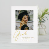 Big Script Grad Folieneinladung (Stehend vorne)